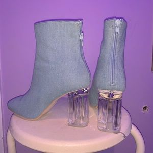 Baby blue boots!